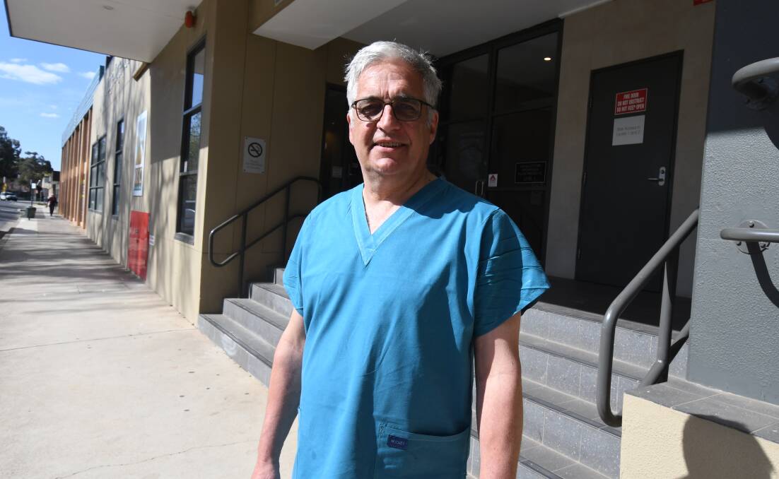 MOVING ON: Dr Bill Mackie outside the Orange Surgery Centre in McNamara Street. Photo: JUDE KEOGH