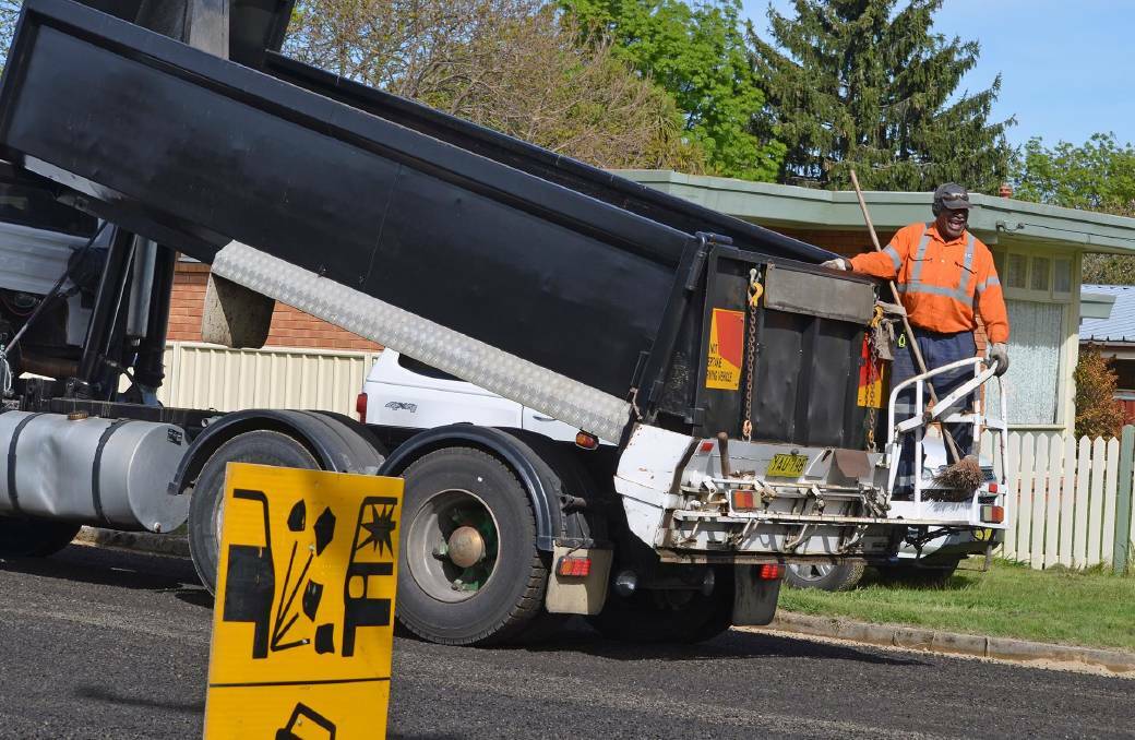 HOT WORK: Council is re-surfacing many roads throughout Orange.