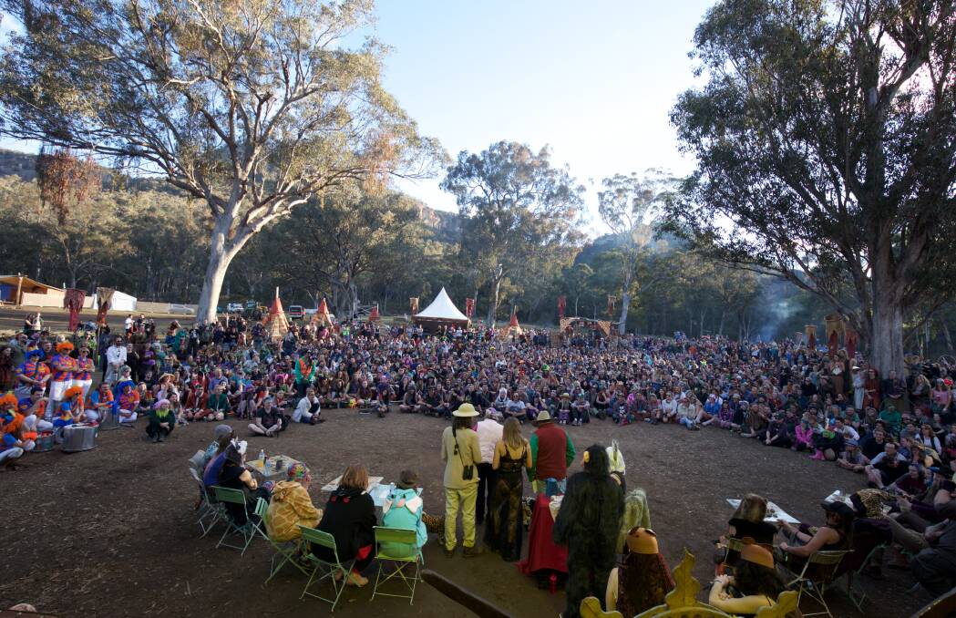 BIG CROWD: Around 4500 people attended the Psyfari Festival between August 25 and 29, with a large contingent of police on hand as well. Photo: MUDGEE GUARDIAN
