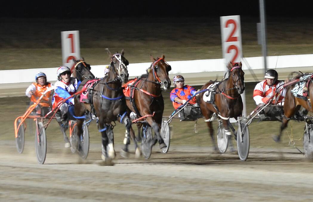 ANOTHER CUP WIN: Amanda Turnbull (left) charges towards the lead down the home straight with Parramatta. Photo: ANYA WHITELAW