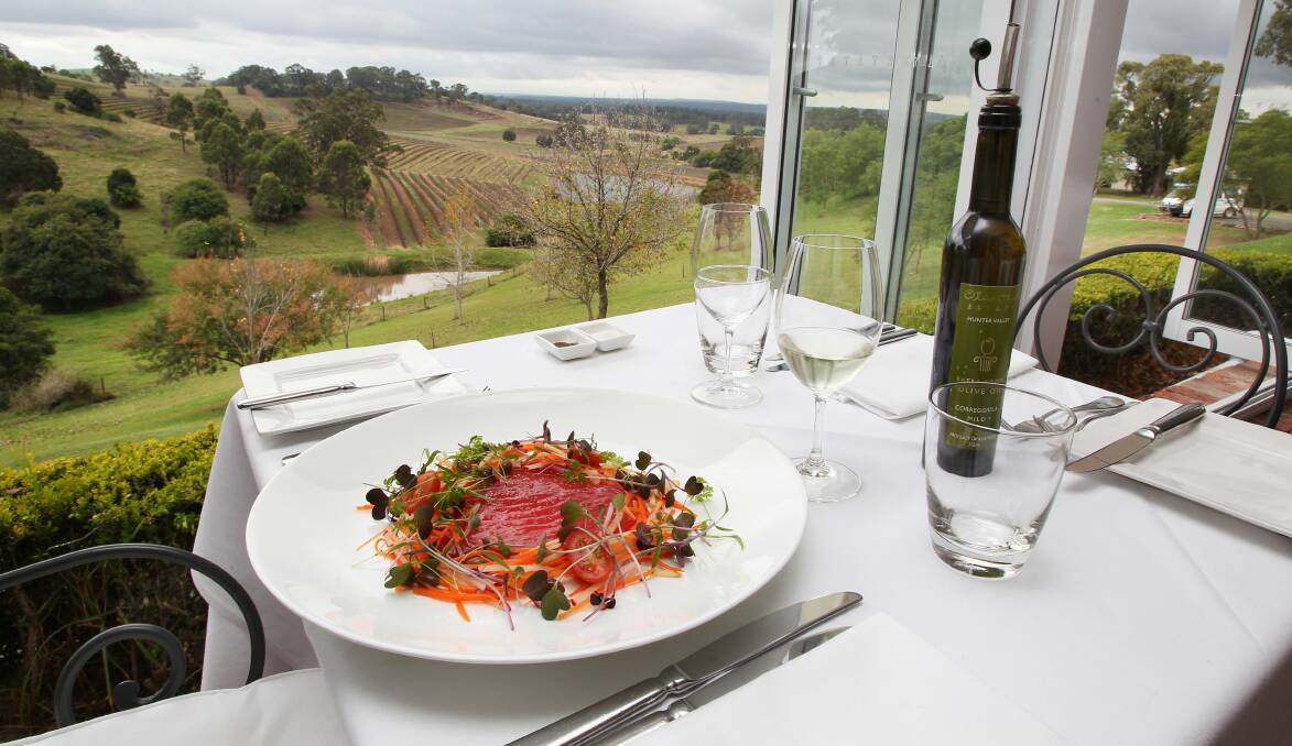PLATE WITH A VIEW: Bistro Molines, at Mount View near Cessnock, was described by judges as a "special place where the food does justice to the setting".