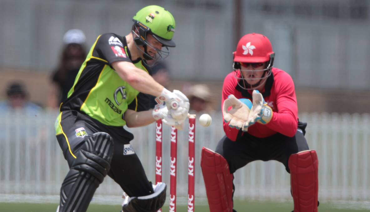HIT THAT: Eoin Morgan in action on Sunday. Photo: PHIL BLATCH