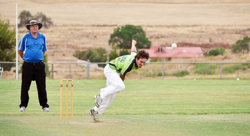 CHARGING IN: With plenty of gun Parkes representative players on the sidelines this weekend, Myles Smith will be required to bowl plenty of deliveries like this one as his side takes on Cowra at Woodward Oval on Sunday. It's the opening game of the 2017-18 Western Premier League for the hosts.