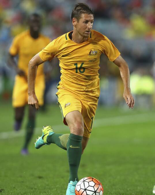 IN THE RUNNING: Blayney's Nathan Burns, pictured during the friendly with Greece in June, is in the Socceroos squad for World Cup qualifiers in September. Photo: GETTY IMAGES