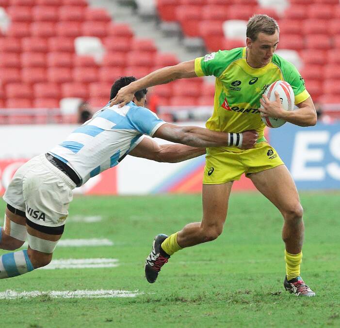 ALL THE BEST: Orange-born and Cumnock-raised John Porch has been selected in the Australian Rugby Sevens side to run for gold at Rio next month. He's now an Olympian. Photo: GETTY IMAGES
