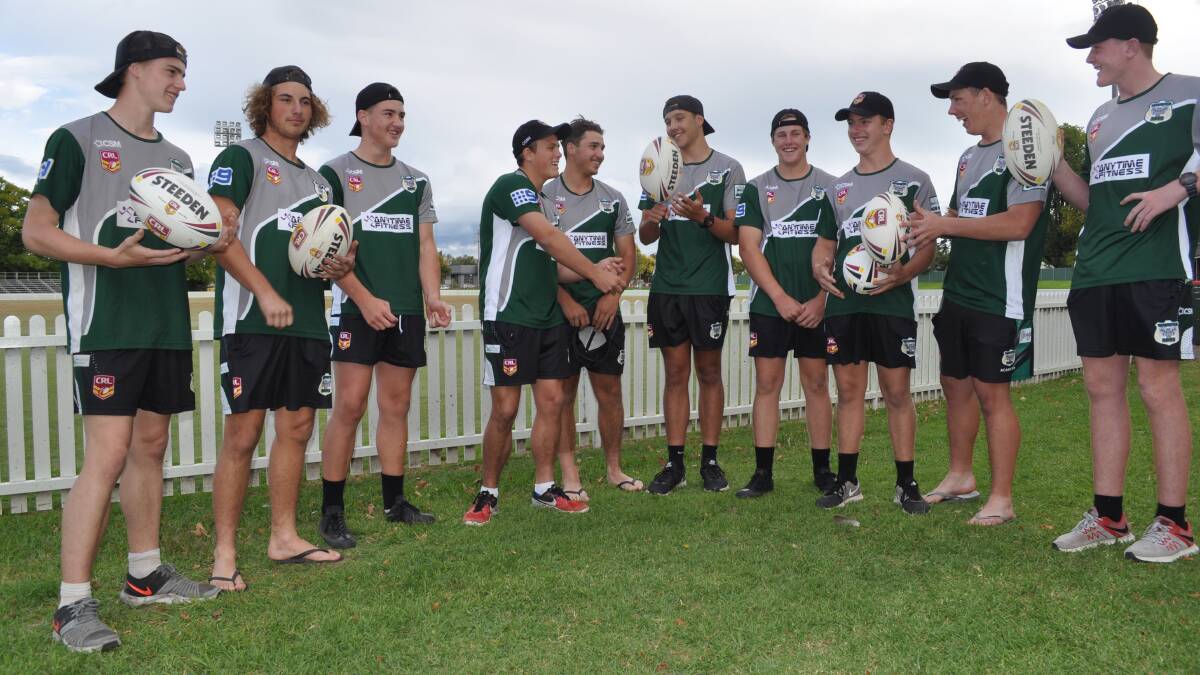 FINALS BOUND: Lithgow, Orange and Bathurst's Rams guns (from left) Harry Hopkins, Dylan Marmion, McKenzie Atkins, Mitchell Collins, Craig Tarr, Joey Hobby, Nic Barlow, Nathan Ward, Josh Piper, Brad Fearnley gear up for the decider. Photo: NICK McGRATH