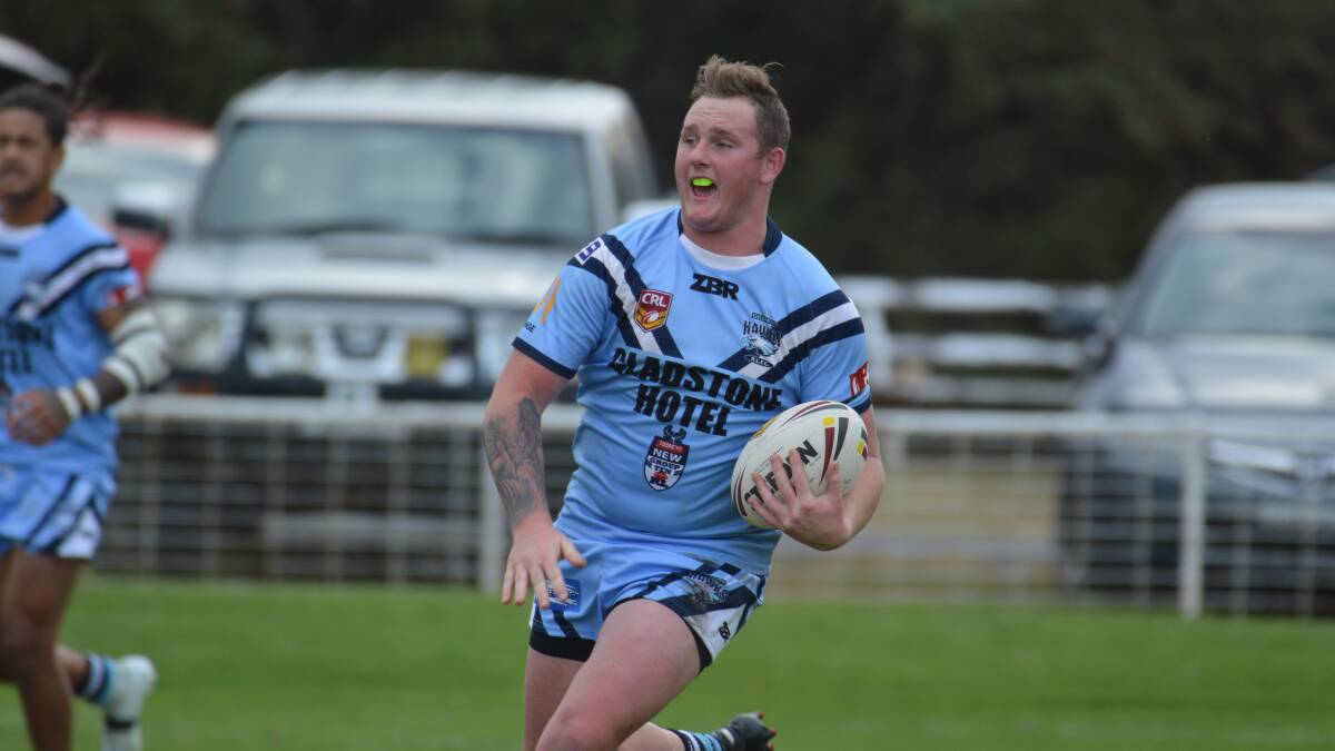COUNTRY CALL: Orange Hawks prop Ethan McKellar has been a stand-out for the two blues this season and has earned a NSW Country under 23s jumper. Photo: MATT FINDLAY