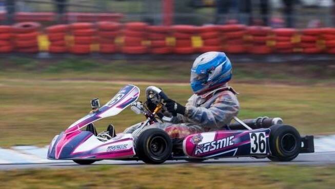 COME AND GET ME: Cody Burcher sent out an ominous warning to a strong field ahead of the Australian Karting Championships. Photo: contributed