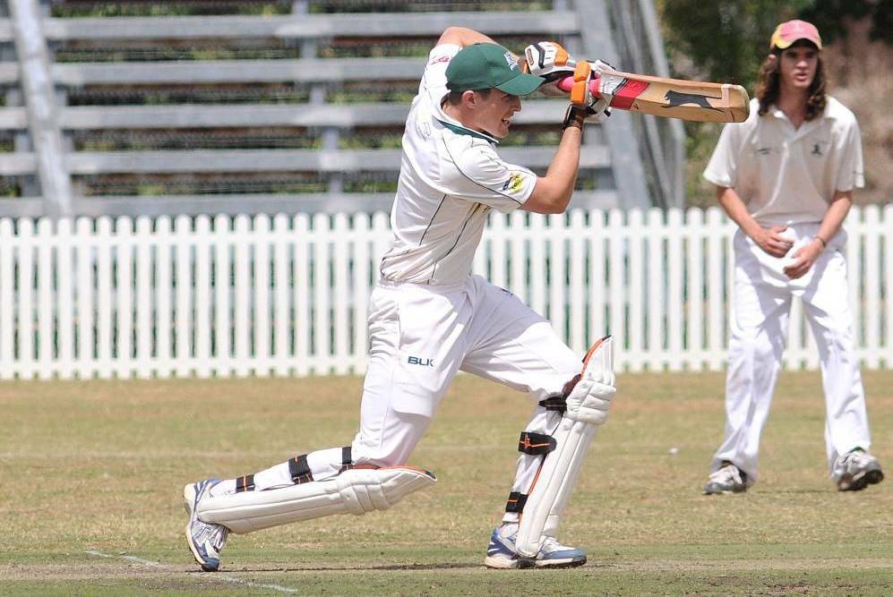 PLAYING IT STRAIGHT: Just as his skipper, Daryl Kennewell often does, Orange batsman Jock Cartwright plays one straight. The City gun will be required to score plenty of runs for the blue baggers during this weekend's opening rounds of the WZPL. 