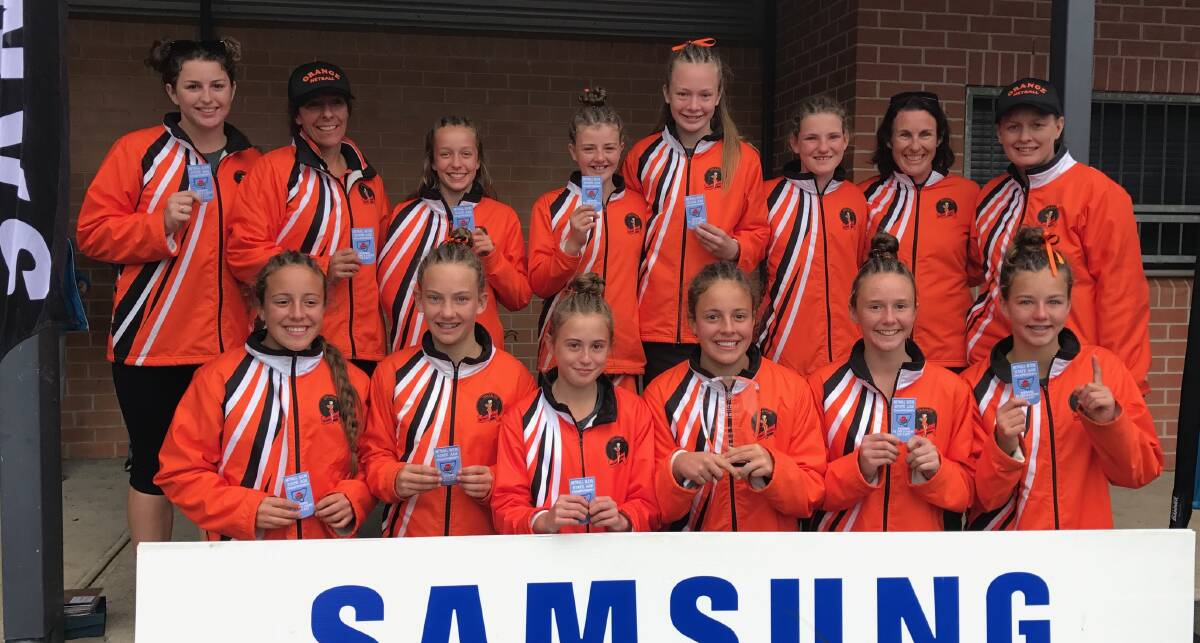 ALL SMILES: The successful Orange under 13s side after winning the state age division two title on Monday afternoon. 