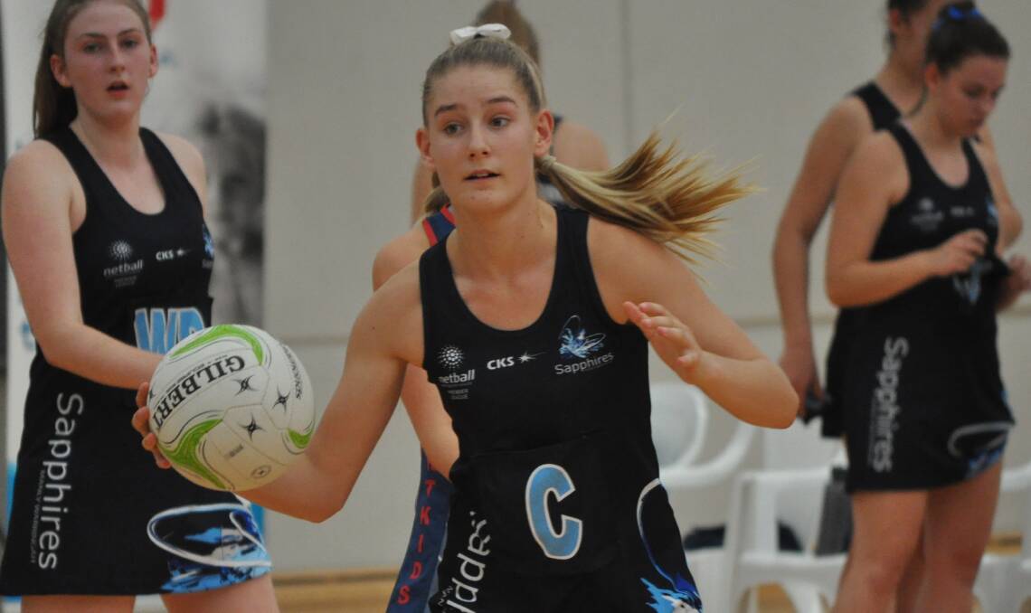ON THE UP: Former Orange player Annie Miller, pictured playing with Manly Sapphires, will line-up for the NSW under 17s. Photo: NICK McGRATH