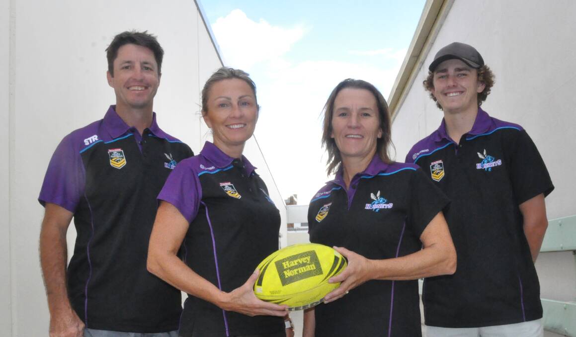 TOUCH AND GO: Wayne Hill, Mandy Moore, Cathy Goodlock and Ryan Moore are off to the Touch Football Australia National Touch League and Elite Eight Series.