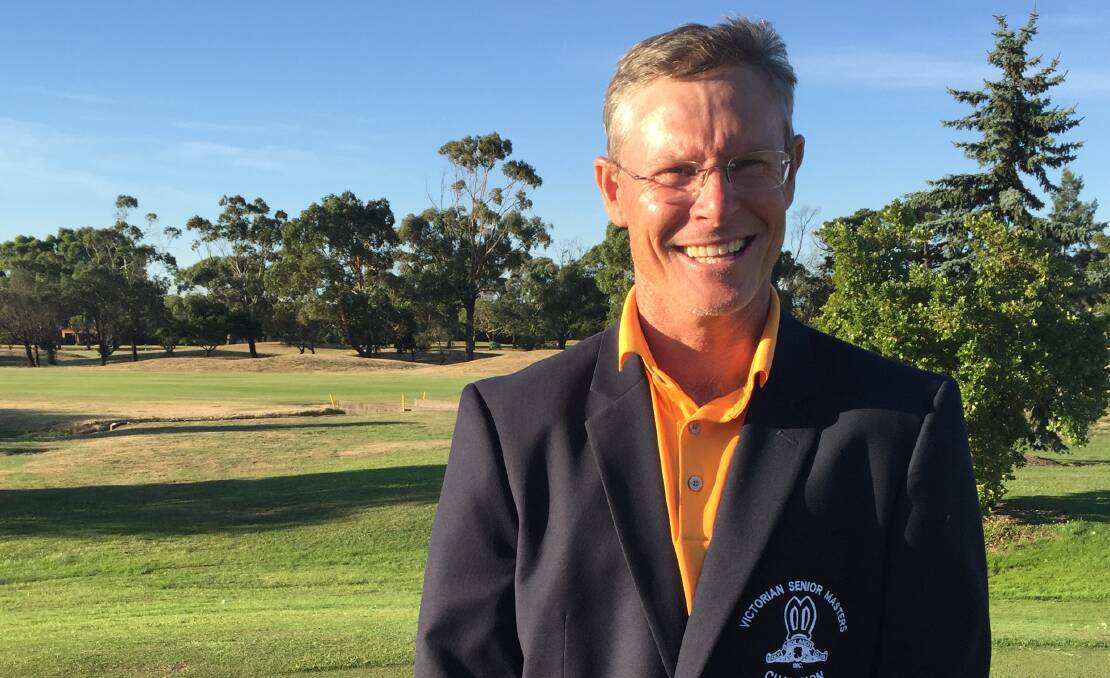 THAT WAS CLOSE: Duntryleague's Steve Conran claimed the inaugural Victorian Senior Masters last weekend, prevailing in a play-off. Photo: THE COURIER, BALLARAT