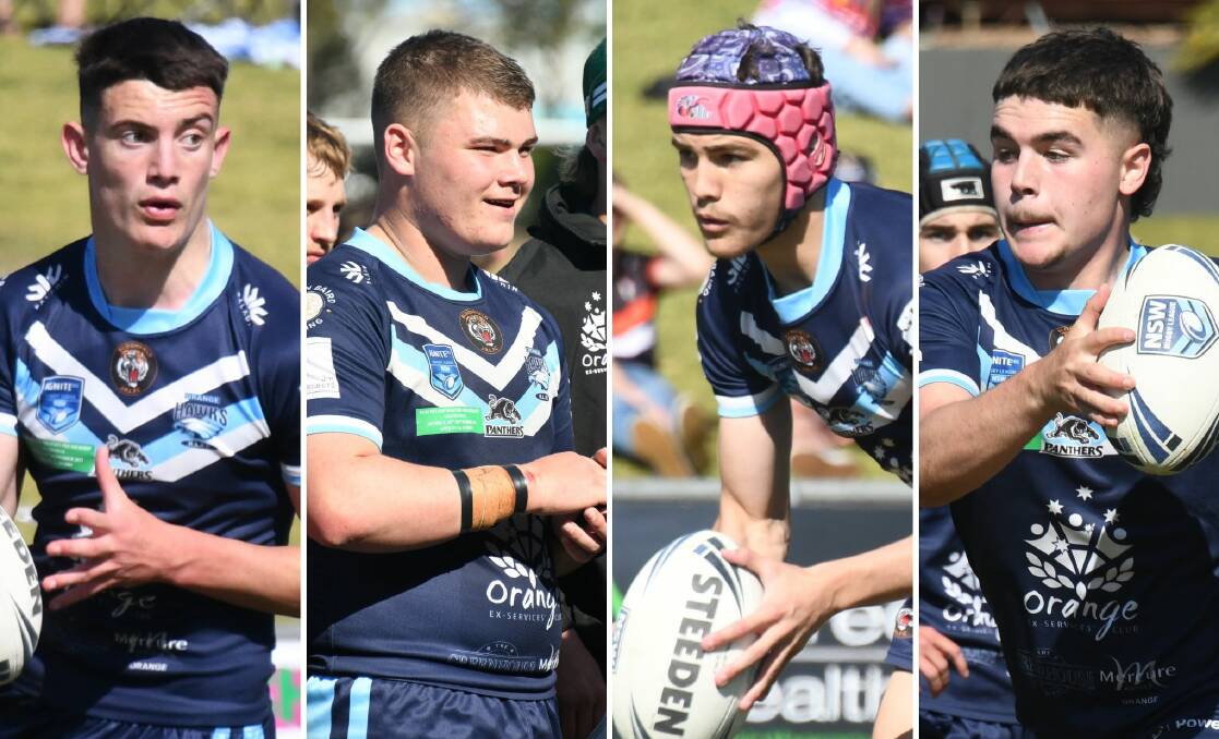 Harry Wald, Beau Hartley, Billy Morgan and Jaiden Powyer in action during the under 18s grand final. Pictures by Amy McIntyre