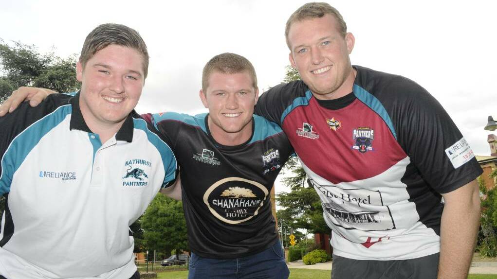 BROTHERLY LOVE: Two of the three Seager brothers will be in action for Panthers on Sunday, with Jarrod (left) and Blake (middle) lining up for the men in black in first division.