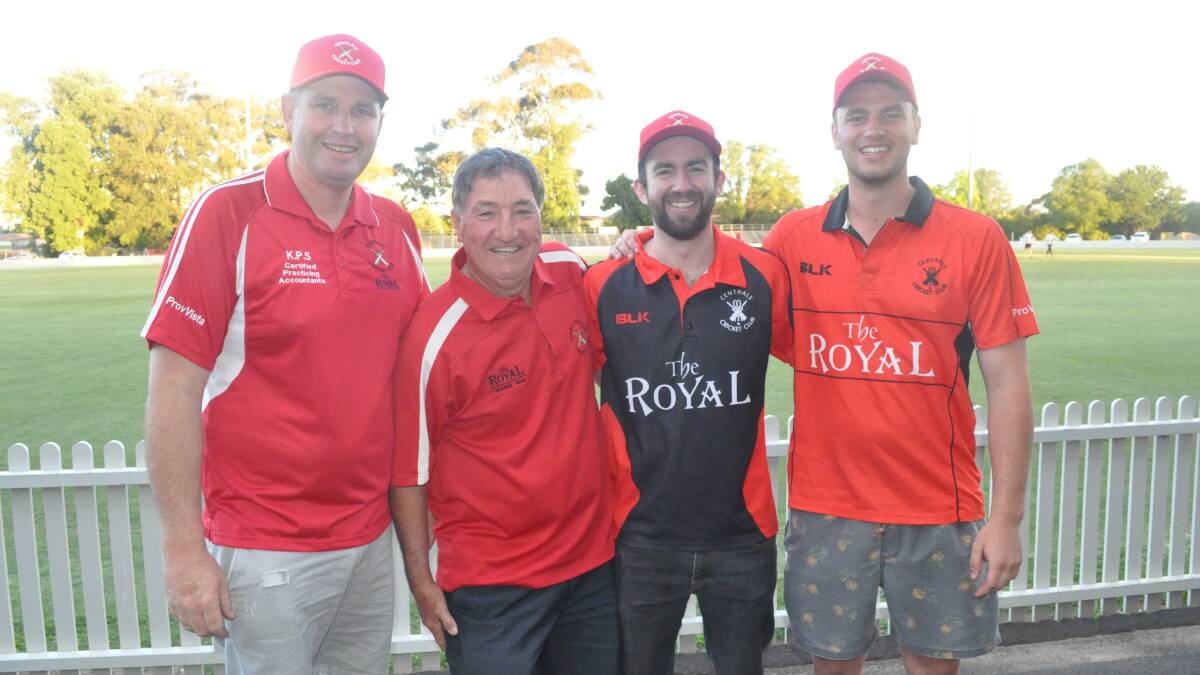 CENTRALS, OLD AND NEW: Graeme Judge, John Davis, Matt Tedeschi and Jake Pauletto are looking forward to the club celebrating 45 years. Photo: NICK McGRATH