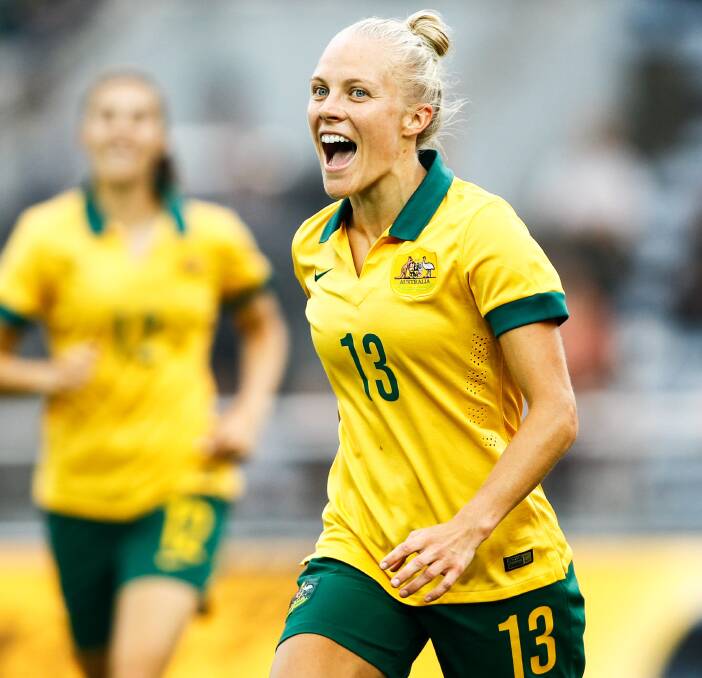 ON THE PLANE: Orange-born Tameka Butt is off to Rio for the 2016 Olympics after being named in the Matildas squad aiming for gold come August. Football is the first sport to compete for medals. Photo: GETTY