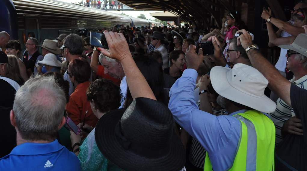 NOT A MYSTERY TRAIN: Meeting the Elvis Express in 2016. The popular train will once again stop in Orange on the way to the Parkes Elvis Festival on Thursday. 