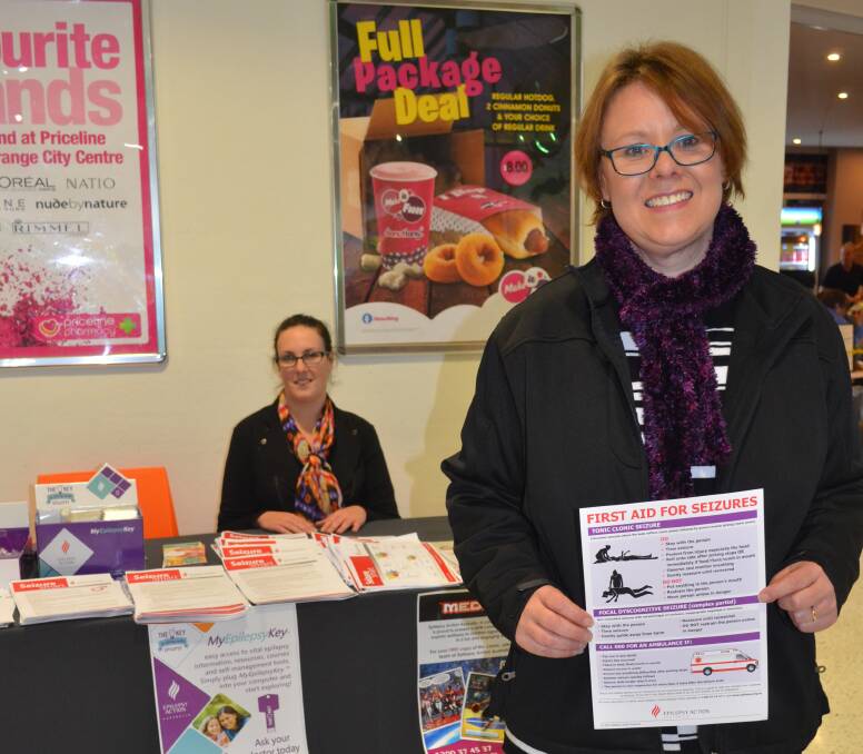 GAINING SUPPORT: Orange Neurology Centre's Tracey Gough with practice manager and support group president Bec Alpen at an epilepsy awareness stall.