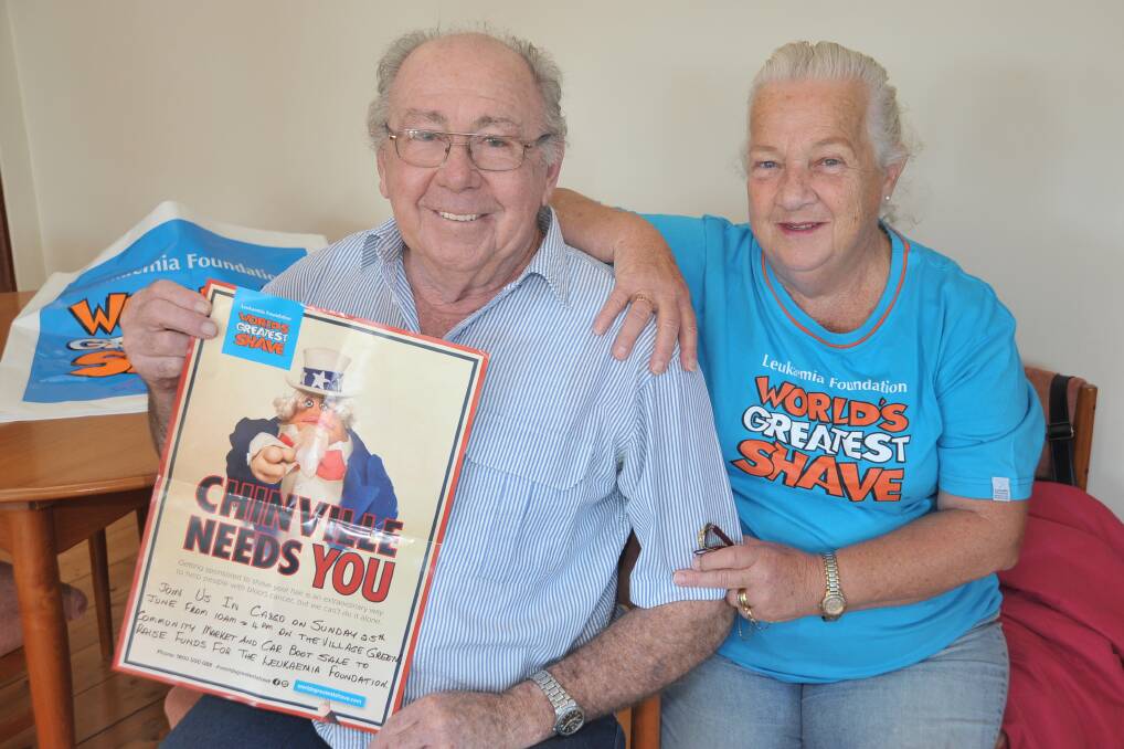 PAYING THANKS: Russell and Kathy Wicks are hoping to raise money for the Leukaemia Foundation's World's Greatest Shave at a community event at Cargo. Photo: JUDE KEOGH 0613jkshave1