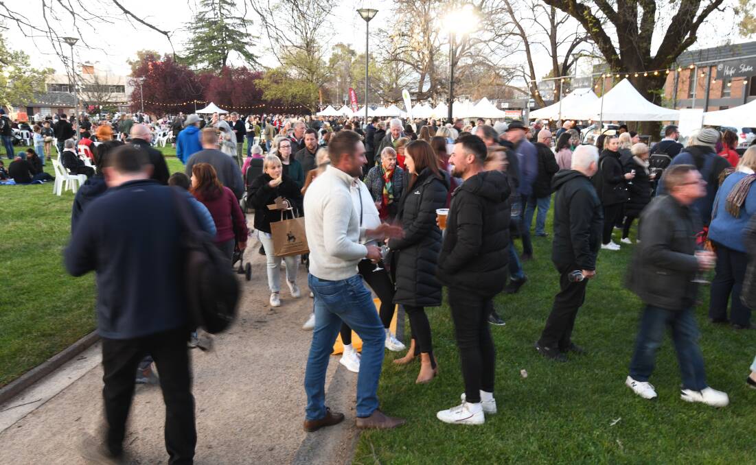 Thousands of people attended the Orange Wine Festival Night Market in 2022. Picture by Jude Keogh
