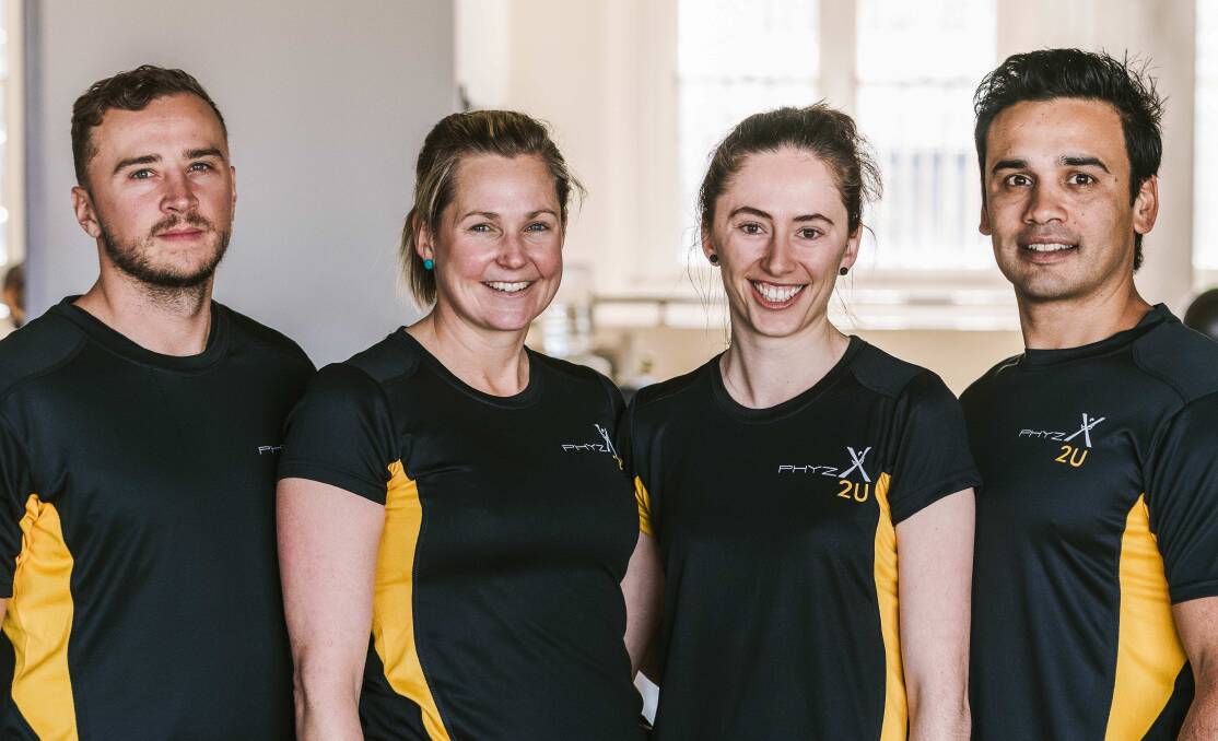 MOBILE PHYSIO: The PHYZ X 2U team Patrick Dasko, Angela Hubbard, Jane Thompson and Justin Johnson are helping patients in more remote areas and regional areas with their new initiative. Photo: SUPPLIED