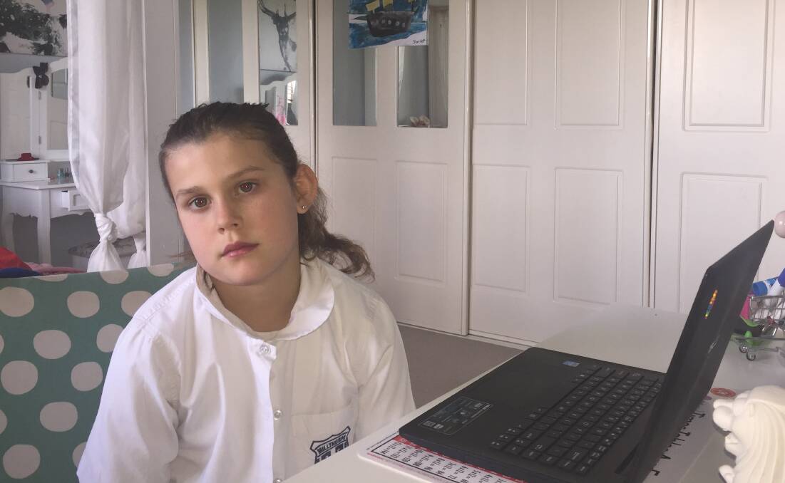 SERVICE BLOCK: Millthorpe student Scarlett Poll does not want to return to the city which is a possibility if her family can not get a connection to the NBN. Photo: SUPPLIED 