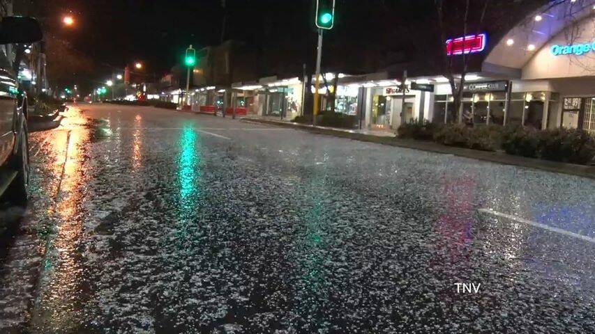 VIOLENT STORM: There was thunder, lightning and hail in Orange on Friday night but it was a quiet night for emergency services. Photo: TROY PEARSON