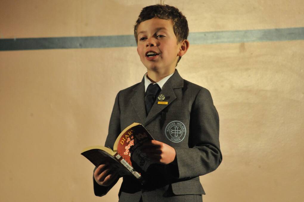 ORATOR: Sam Balcomb from Cudal took part in the nine years and under restricted verse solo on day one of the eisteddfod.
