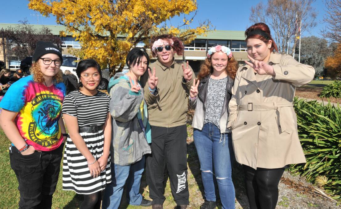 Staff and students dressed up for the Canobolas Rural Technology High School 50th anniversary. Photos: JUDE KEOGH