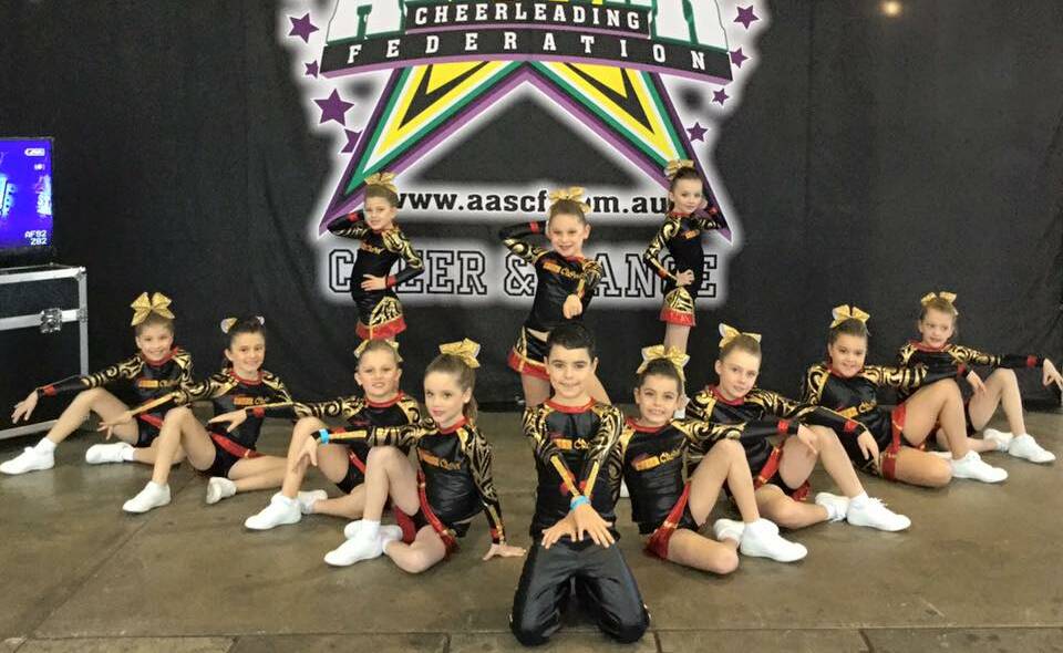 ALL STARS: Stepping Out Dance Factory introduced cheerleading this year and has already made it to the national competition. Photo: SUPPLIED