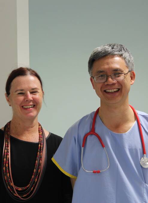 CANCER GRANT: Project coordinator Jenny Egan and Dr Geoff Chu.