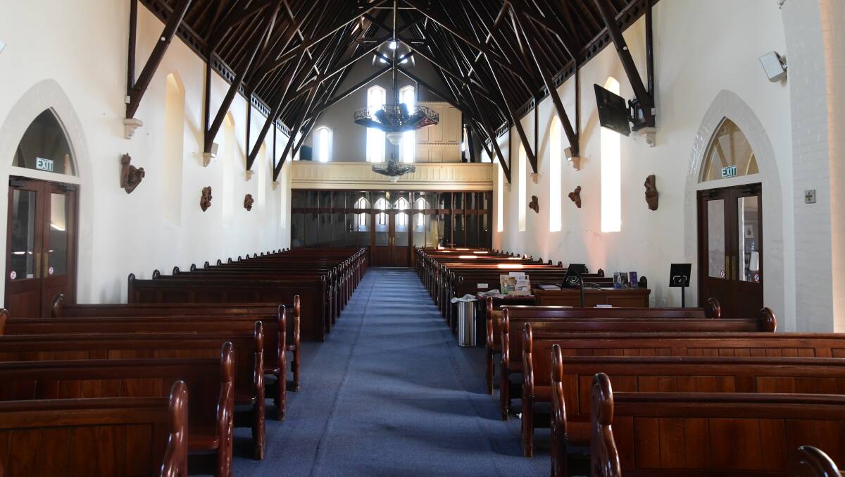 Looking down the nave at St Joseph's Catholic Church in Orange. Picture by Carla Freedman.