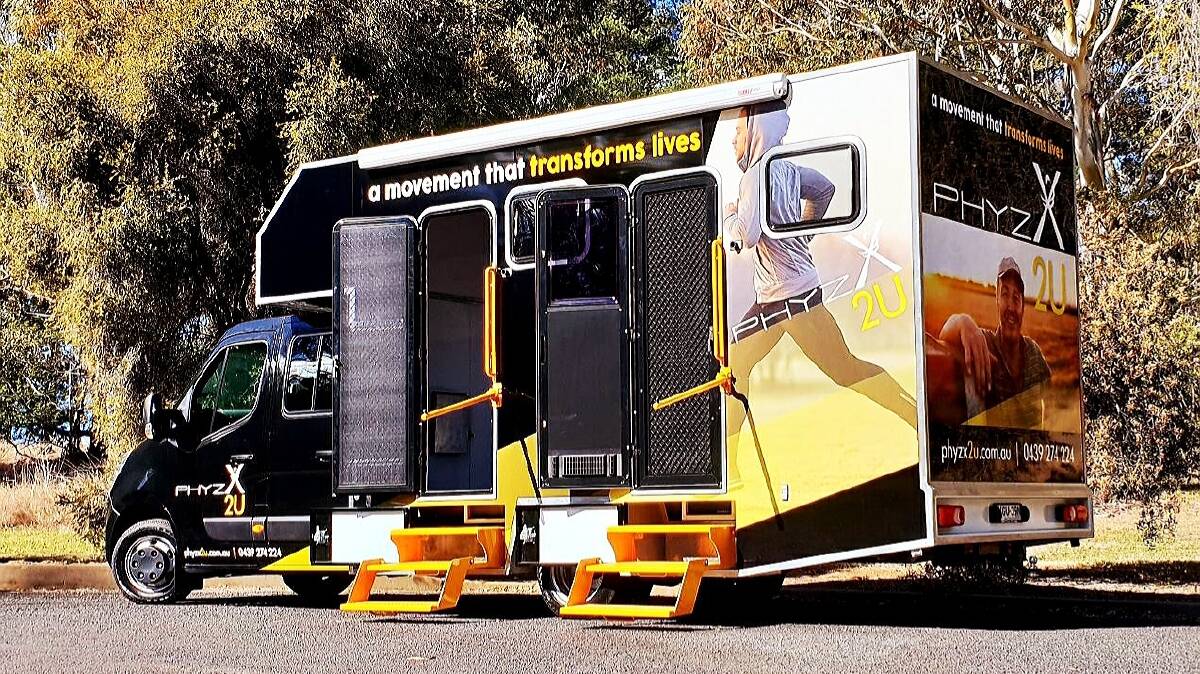 TAILOR-MADE: The PHYZ X 2U truck was custom designed with the Renault Masters Dual Cab Chassis truck and tray purchased in Orange and the body was custom built by Almighty Industries to house two clinic rooms and has towing
capacity for a third room. Photo: SUPPLIED