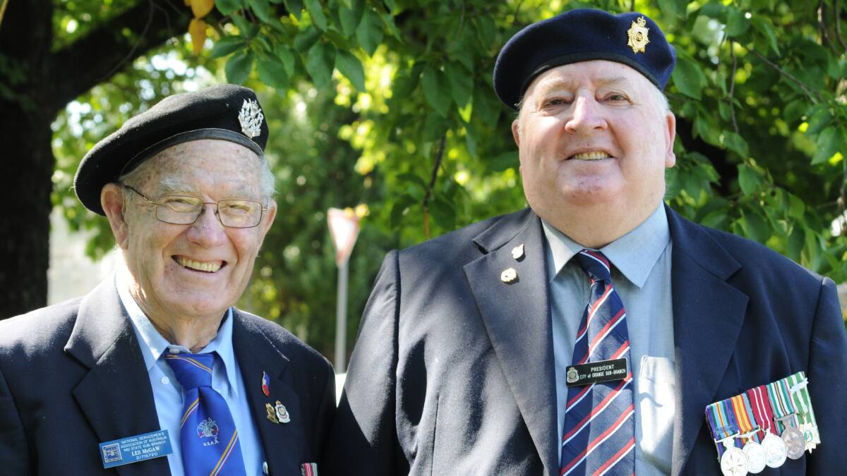 SIGN OF RESPECT: Orange RSL sub-branch secretary Les McGaw and president Lindsay Wright will attend the dawn service at Robertson Park on Tuesday. Photo: File