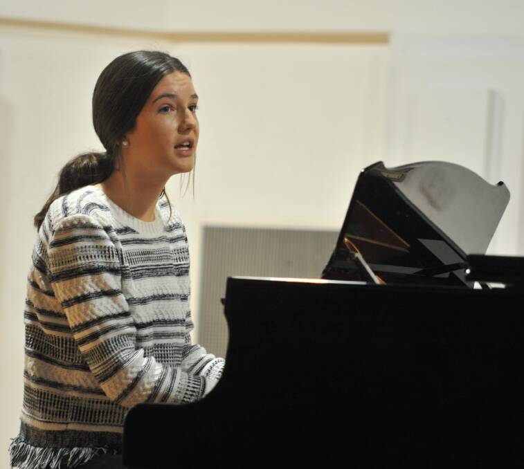 KEY TO SUCCESS: Orange pianist Olivia Mirrington placed first in 15 years and under vocal solo. 
