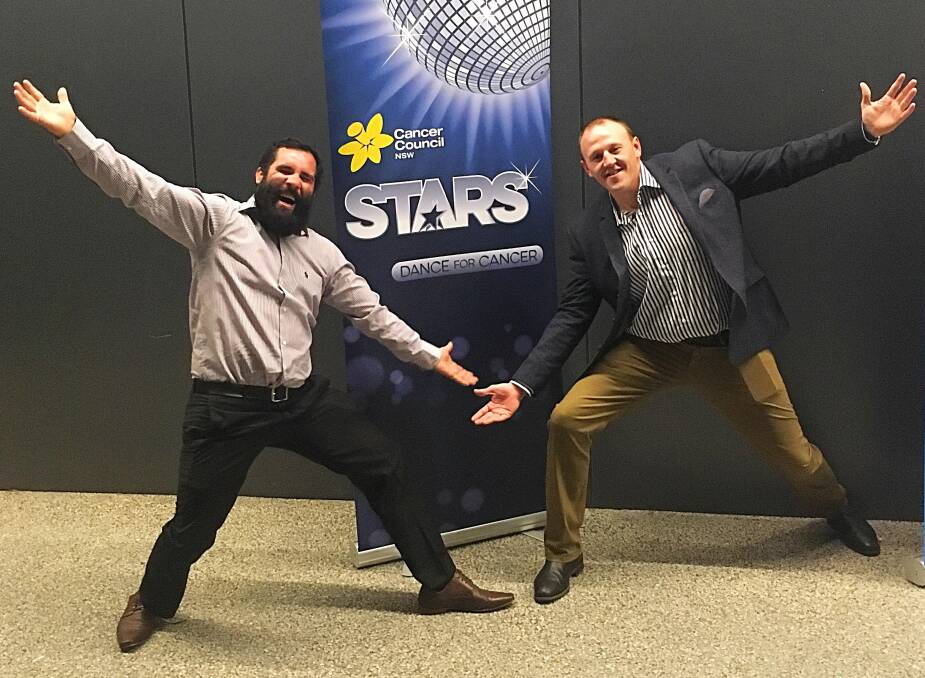 ENTHUSIASTIC: Tom Goolagong, Paul Ringland and the team have embraced the event and fundraising for the Cancer Council with open arms.