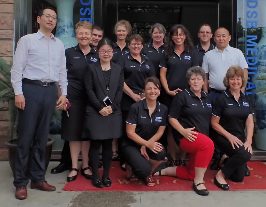 ONE WORLD: TAFE Western business and management students toured DSE Medical in Shanghai as a part of an outbound global mobility program. Photo: CONTRIBUTED