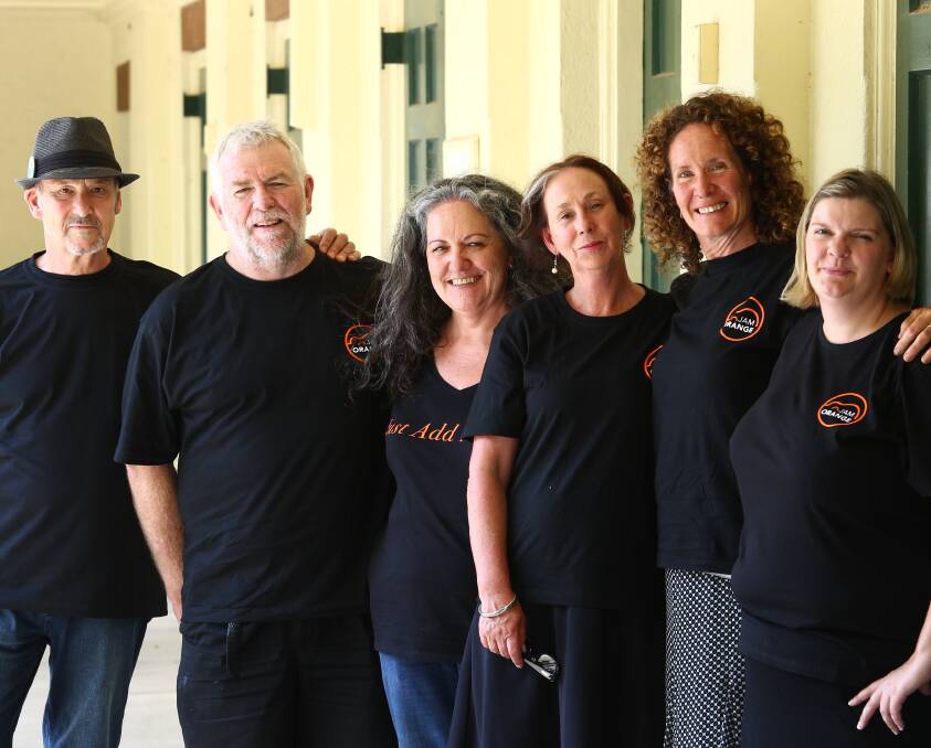 SHOW READY: Paul Kelly, Craig Mills, Susan Slattery, Robyn Isbeter, Anne Hulack and Vicky Smyth at Bloomfield Hall.
