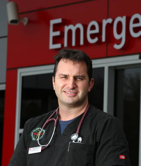 LOVING THE LIFE: Staff specialist in emergency medicine Dr Shamus Shepherd comes to Orange with a wealth of experience treating trauma patients. Photo: PHIL BLATCH 