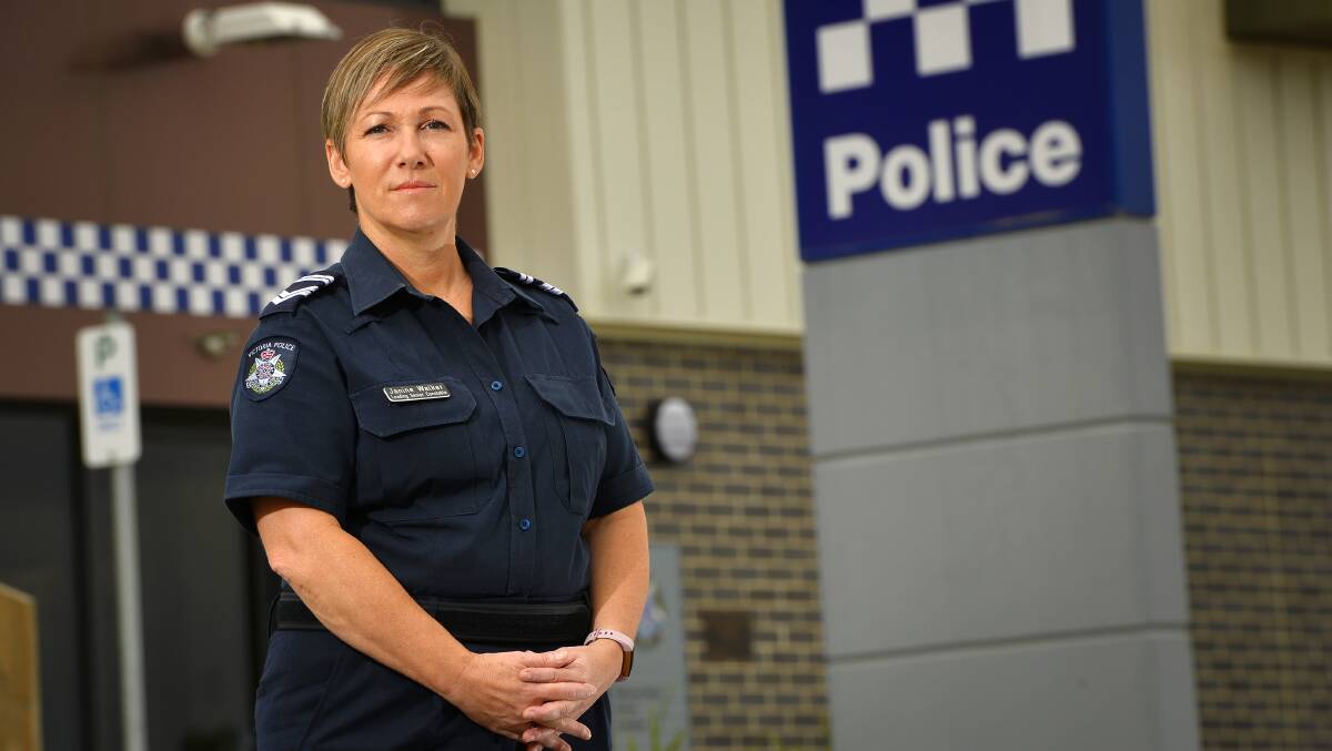 Janine Walker at Ballarat West police station on Friday. Picture: Dylan Burns