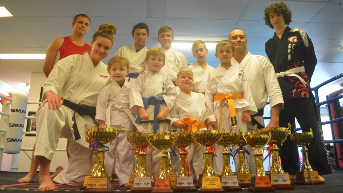 KARATE KIDS: Pollet's Orange dominated the ISKA Western National Open late last month, claiming 25 top three finishes. Photo: MATT FINDLAY
