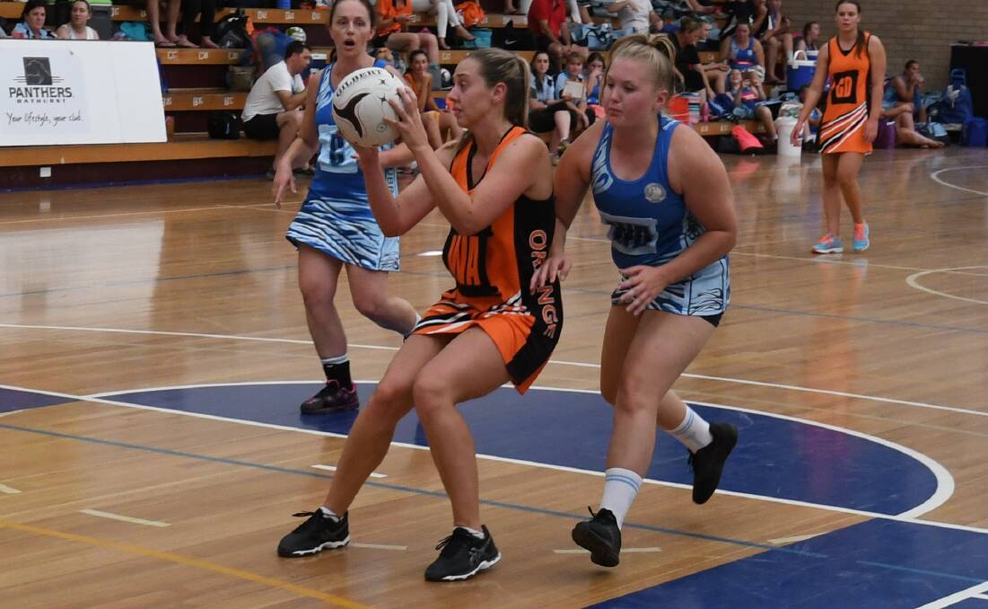 BUILDING BLOCKS: Emily Neal wins possession for the Thunder against Dubbo in round one. She shapes as a key figure in her side's bid for continued improvement this weekend. Photo: CHRIS SEABROOK