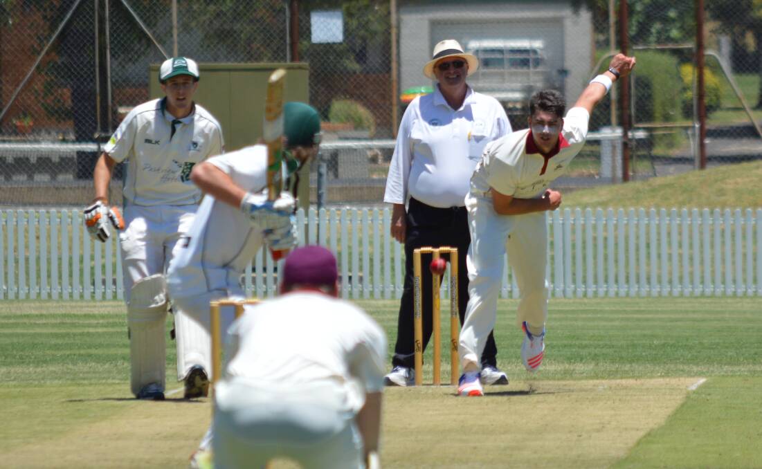 DESTROYER: Josh Doherty captured his maiden first grade five-wicket haul on Saturday, leading Cavaliers to a gigantic win over Centrals and also to second spot on the ladder. Photo: MATT FINDLAY