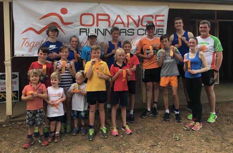 JUNIOR STARS: All of Orange Runners Club's prize winners from last week's November Junior Spring Carnival at Elephant Park. Photo: CONTRIBUTED