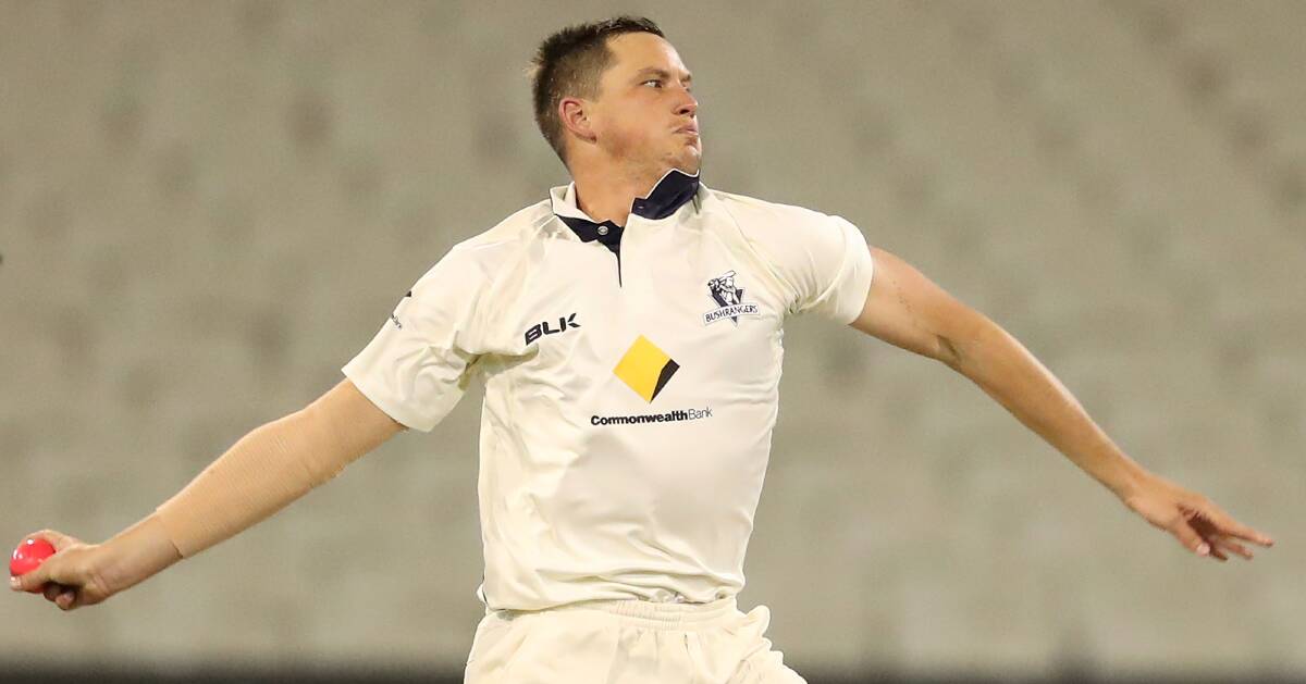 KEEP PLUGGING AWAY: Chris Tremain snared five more wickets against South Australia, continuing his wicket-taking form this summer. Photo: GETTY IMAGES
