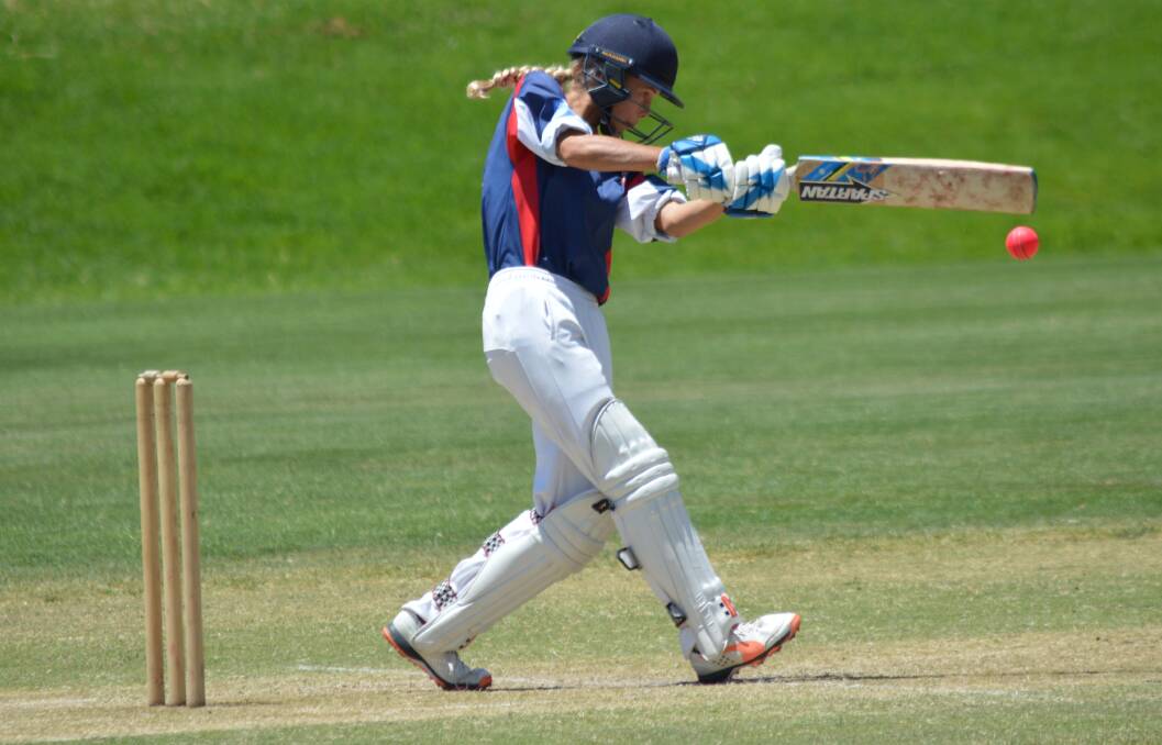 WHACK: Phoebe Litchfield carries great form into the State Challenge, she notched a century for Western in the inaugural Western NSW Under-15 all girls' Carnival last week. Photo: MATTHEW FINDLAY