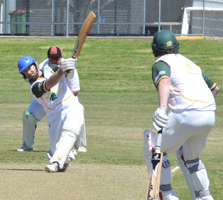 HITTING OUT: Orange CYMS Ben Chiarella hitting 68 against Centrals in round one, the two sides will again face off in this weekend's limited overs cup. Photo: JUDE KEOGH