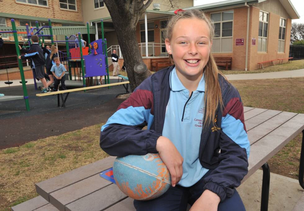 HIGH HOPES: After helping Polding to a silver medal Catherine McAuley's Hope Gibson will represent NSW for the very first time. Photo: JUDE KEOGH