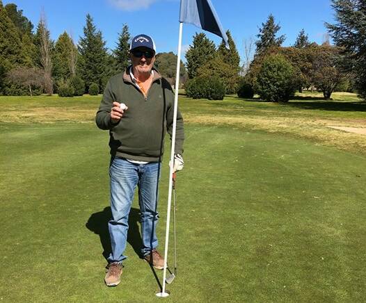 ACE IN THE HOLE: Danny Ross celebrated his first hole-in-one last weekend. Photo: CONTRIBUTED